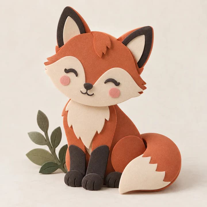 Raposinha artesanal feita em EVA